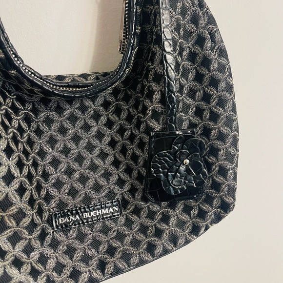 Dana Buchman Handbags - Dana Buchman Silver Sparkle Shoulder Bag